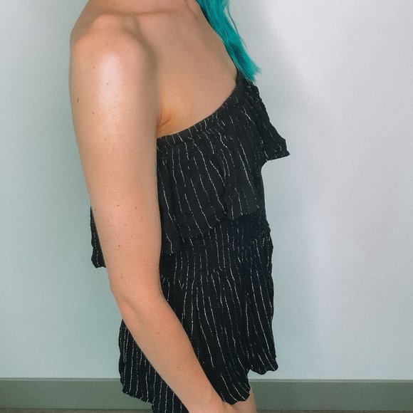 Mustard Seed Black and Silver Romper - Picture 5 of 5